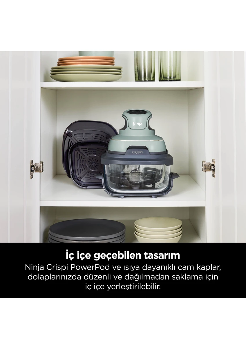 Crıspi 4-In-1 Taşınabilir Cam Hazneli Pişirme Sistemi - Sage Green